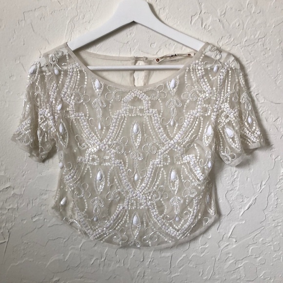 Chelsea & Violet Tops - Beaded crop top